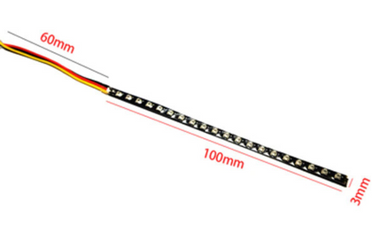 Lantian Symphony 5V RGB LED module. 4 strips of 20 mini LEDs