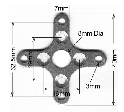 Aluminum cross bar under the motor