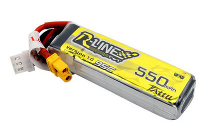 Tattu R-Line Version 1.0 550mAh 2S 7.4V 95C LiPo XT30 battery