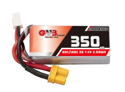 GNB 350mAh 2S 7.4V 60C LiPo XT30 Battery