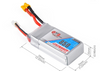 GNB 850mAh 2S 7.4V 80C XT30 Battery