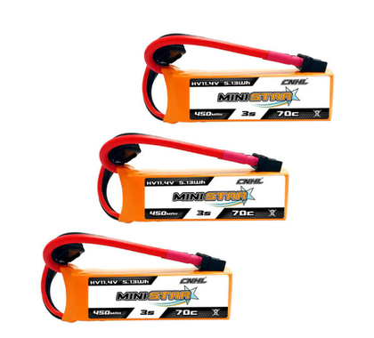 CNHL MiniStar HV 450mAh 11.4V 3S 70C Lipo XT30 battery