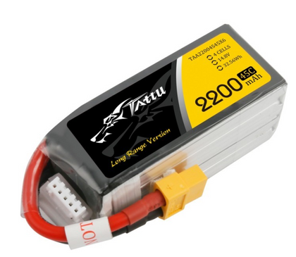 Tattu Long Range Version 2200mAh 4S 14.8V 45C LiPo Battery