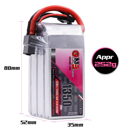 GNB 1350mAh 6S 22.2V 22.2V 130C LiPo Battery