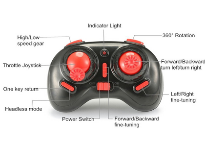 Radio remote control for Eachine E010 mini quadcopter