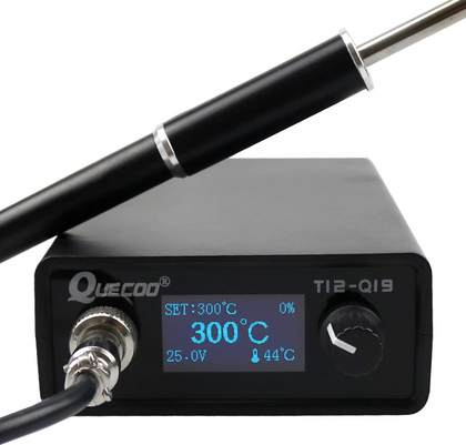 Quecoo T12-Q19 soldering station with built-in AC-DC power supply