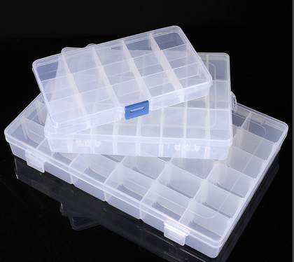 Plastic box for storing radio parts and small items