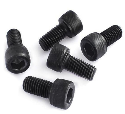 Steel hexagonal bolts M2 black