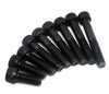 Steel hexagonal bolts M2 black