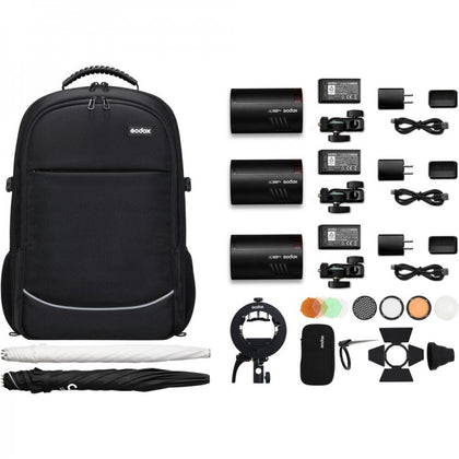 Godox AD100Pro TTL 3 flashes backpack kit